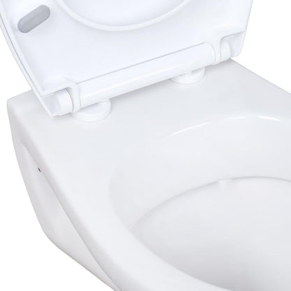 SwissSanitär Premium Wand-WC Tiefspüler - Soft-Close Weiss