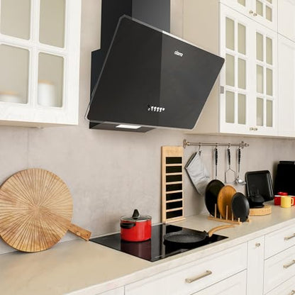 CIARRA CBCB6750 Kopffreie Schräghaube - 60cm Umluft/Abluft Schwarz