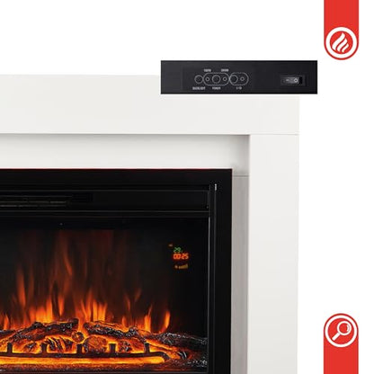 KAMINIO Elektrokamin MATTI - Elektrischer Standkamin - Weiss