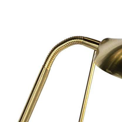 QAZQA Diva 2 Stehleuchte – Gold Dimmbar mit Leseleuchte