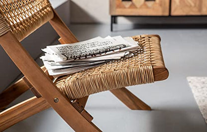Kare Design Klappsessel Copacabana Rattangeflecht Outdoor - Braun