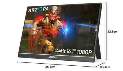 ARZOPA Z1FC Tragbarer Gaming Monitor - 16.1" 144Hz FHD HDR