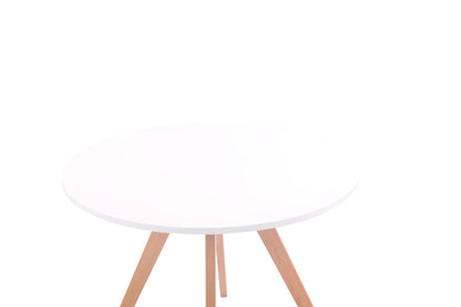 CLP Viktor I Küchentisch – Esstisch MDF/Buche 90 cm