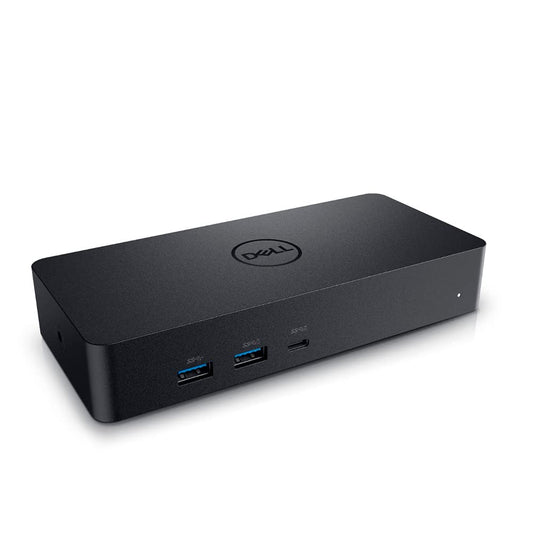 DELL Universal Dock D6000S – USB-C Dockingstation. Schwarzes Gehäuse. Erweitert Laptop-Konnektivität via USB-C für Displays, Netzwerk, Peripherie, Strom.