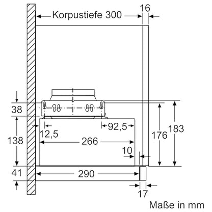 Bosch DFM064W54 Serie 2 Flachschirmhaube 60cm Umluft Abluft