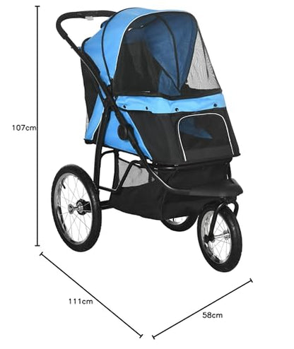 PawHut Hundewagen klappbar bis 20kg für Hunde & Katzen - Blau