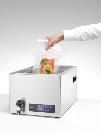HENDI Profi Sous-Vide Gerät GN 1/1 - 20L mit Ablasshahn & Abstandhalter