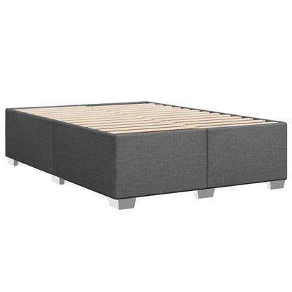 vidaXL Bettgestell Polsterbett 140x200cm – Dunkelgrau Stoff