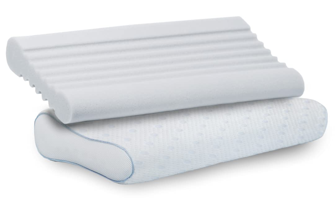 PARADIES reVita Ergonomic Nackenkissen 40x80 cm – Höhe 10 cm. Konturiertes, weißes Kissen. Stützt die Halswirbelsäule ergonomisch im Schlaf.