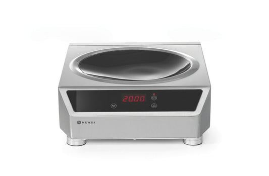 HENDI Induktionswok Kochfeld, 3500W, 340x450mm, Edelstahl