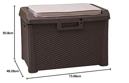 TOOMAX Kissen Compact Box Santorini Plus – braun 73x50.5x49.5 cm