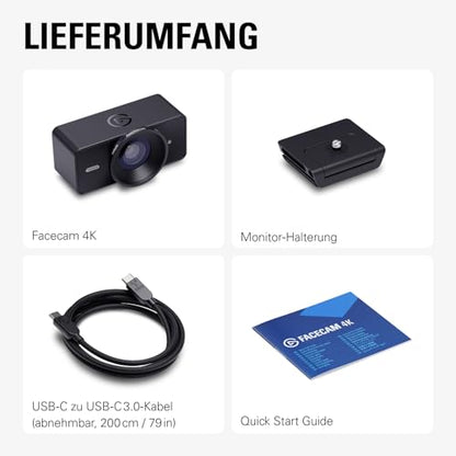 Elgato Facecam 4K - unkomprimierte 4K60 Studio-Webcam für PC/Mac