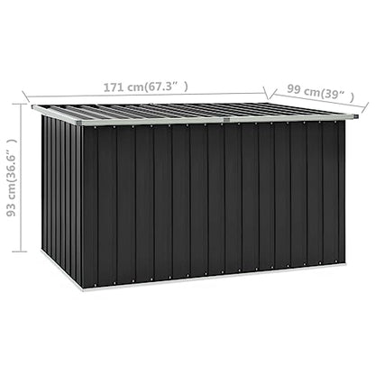 vidaXL Gartenbox 171cm - Auflagenbox Kissenbox Anthrazit