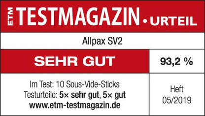Allpax SV 2 Sous Vide Garer Stick – 1500W für 30L
