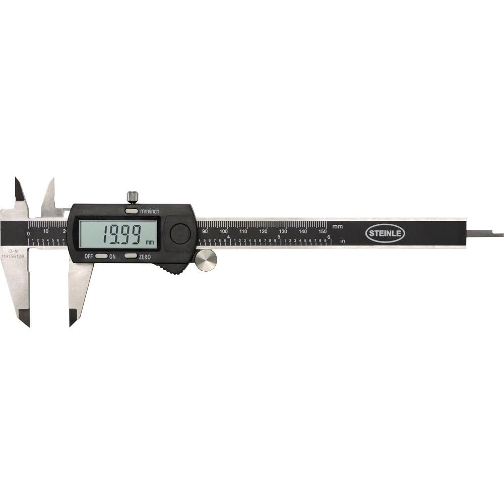 STEINLE 1321 Digitaler Messschieber 150 mm, rostfreier Stahl mit LCD-Display
