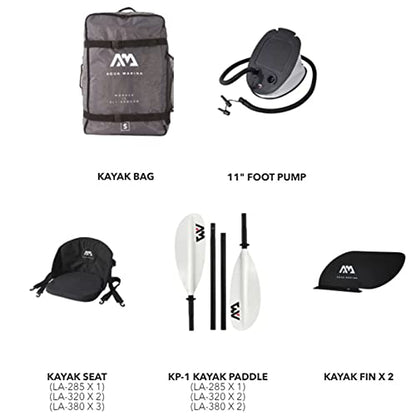 Aqua Marina Laxo-320 Aufblasbares 2er Kajak – 10'6" Set