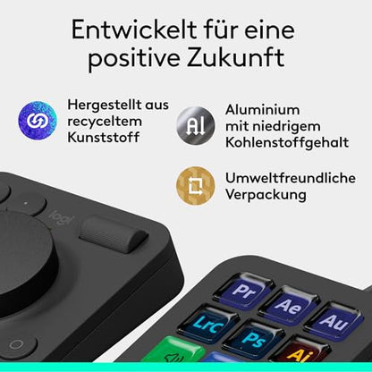 Logitech MX Creative Console Programmierfeld – Graphit