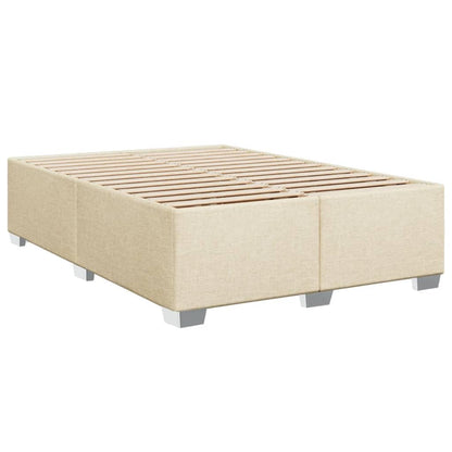 vidaXL Modernes Polsterbett Doppelbett - Creme 160x200cm Stoff