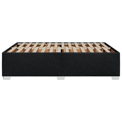 vidaXL Polster Doppelbett Bettgestell Stoff schwarz 140x190cm
