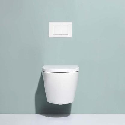 Wunderbad Drückerplatte Geberit Duofix Sigma/Delta 2-Mengen - Weiss Matt