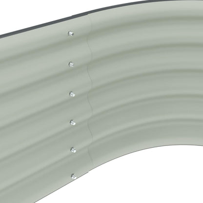 vidaXL Hochbeet Stahl Grau für Garten 240x80x44 cm