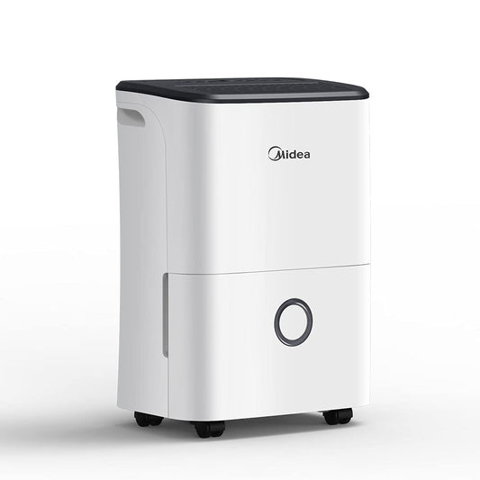 Midea DF-20DEN7-WF Luftentfeuchter - 20L/24h. Weißes, kompaktes Gerät. Reduziert Luftfeuchtigkeit gegen Schimmel.