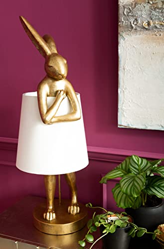 Kare Design Tischlampe Animal Rabbit – Goldene Hasenleuchte