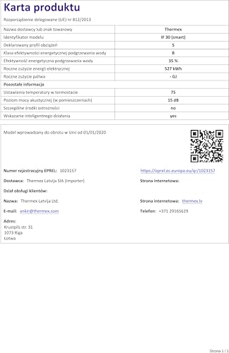 Thermex IF 30 Smart Flach-Warmwasserspeicher - 30 Liter