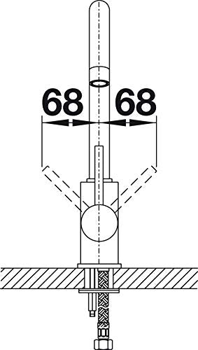 BLANCO MIDA Küchenmischbatterie - Hochdruck, Chrom