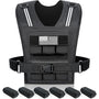 BAGAIL Hochleistungs-Fitnessweste Krafttraining – Verstellbar. Schwarze Weste mit Gewichteinschüben. Erhöht Trainingswiderstand für Krafttraining.