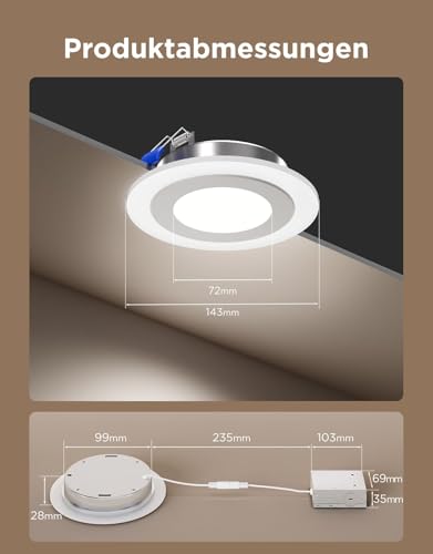 Govee Smart Einbaustrahler RGBWW LED Spot Matter Alexa 4er-Pack