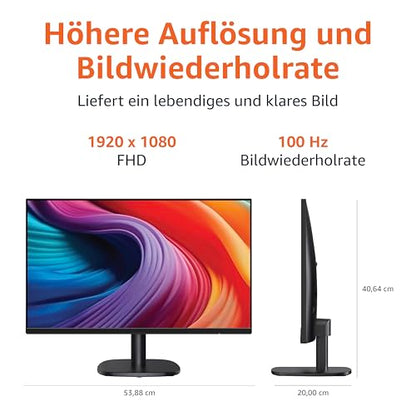 Amazon Basics Monitor 24 Zoll Full HD 100 Hz - Schwarz