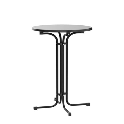 Beautissu Sylt Stehtisch Klappbar – 80cm Rund Anthrazit Outdoor