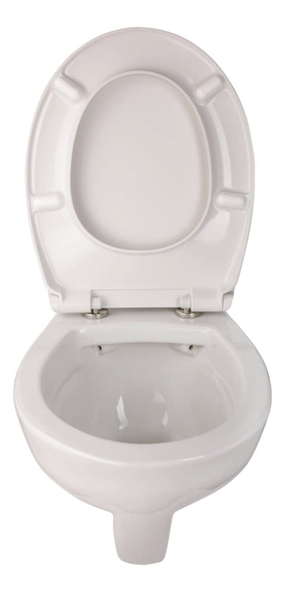 Calmwaters® Modern Plus erhöhtes Wand WC spülrandlos Tiefspüler weiss