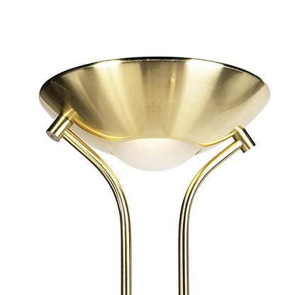 QAZQA Diva 2 Stehleuchte – Gold Dimmbar mit Leseleuchte