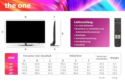 Philips Ambilight 50PUS8909 4K LED Smart TV – 50 Zoll