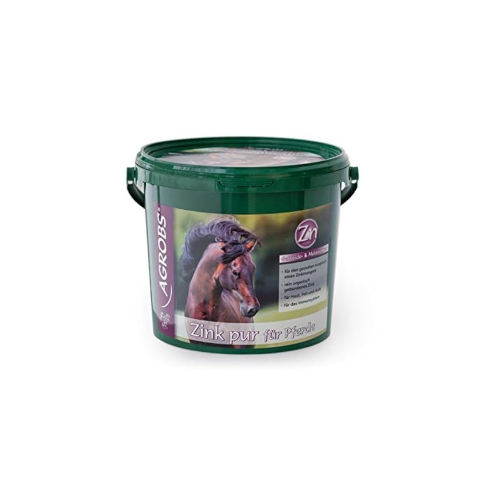 Agrobs Zink Pur Ergänzungsfuttermittel für Pferde, 3 kg – Zinkpellets Ø 3 mm, getreide- und melassefrei