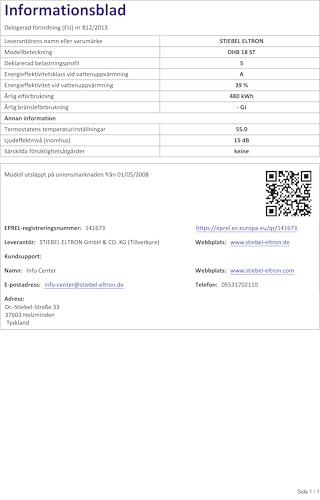 STIEBEL ELTRON DHB 18 ST Elektronischer Durchlauferhitzer 18 kW