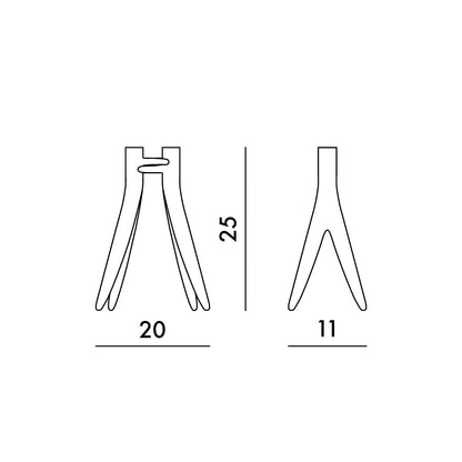 Kartell Abbracciaio Kerzenleuchter aus Metall, Schwarz