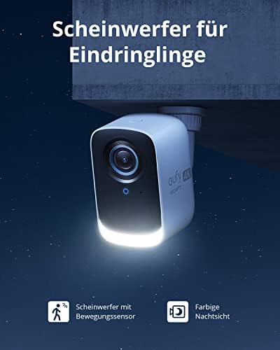 eufy Security eufyCam S300 3C Überwachungskamera Set 3+1 – Weiss