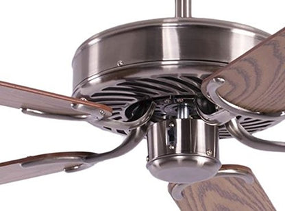 Potkuri Deckenventilator ohne Licht – Gealtert Silber, 132 cm