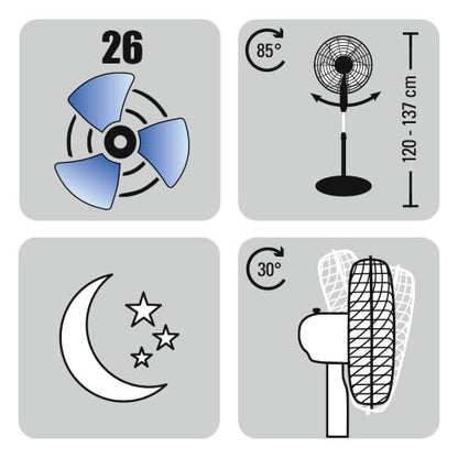 TROTEC TVE 26 S Standventilator – Ø 40 cm, höhenverstellbar