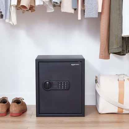 Amazon Basics Elektronischer Stahltresor Digital 43L - Schwarz
