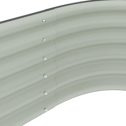 vidaXL Hochbeet Gemüsebeet Stahl Grau - 160x80x44 cm
