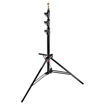 Manfrotto 1004BAC luftgepolsterter Lichtständer – Schwarz, 3er Set. Dreiteiliges, schwarzes Set für stoßgedämpften Halt von Lichtequipment.