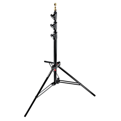 Manfrotto 1004BAC luftgepolsterter Lichtständer – Schwarz, 3er Set. Dreiteiliges, schwarzes Set für stoßgedämpften Halt von Lichtequipment.