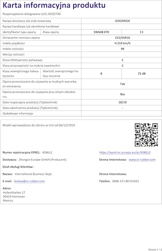 GOODRIDE SW608 SNOWMASTER Winterreifen - 215/65 R16 98H