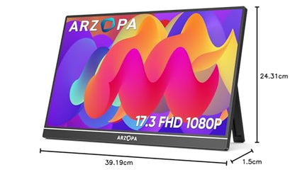 ARZOPA A1M Portabler Monitor für Laptop – 17.3 Zoll FHD HDR IPS