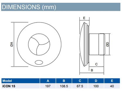 Airflow iCON 15 Badlüfter – geräuscharm, energiesparend 100mm