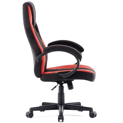 SENSE7 Prism Ergonomischer Gaming Stuhl | Stoff Schwarz-Rot